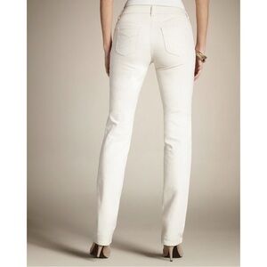 Chico's Platinum Denim Ultimate Fit Slim Leg Cream Denim Jeans Size 1 Short
